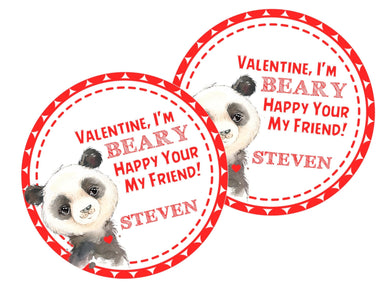 Panda Valentine's Day Stickers