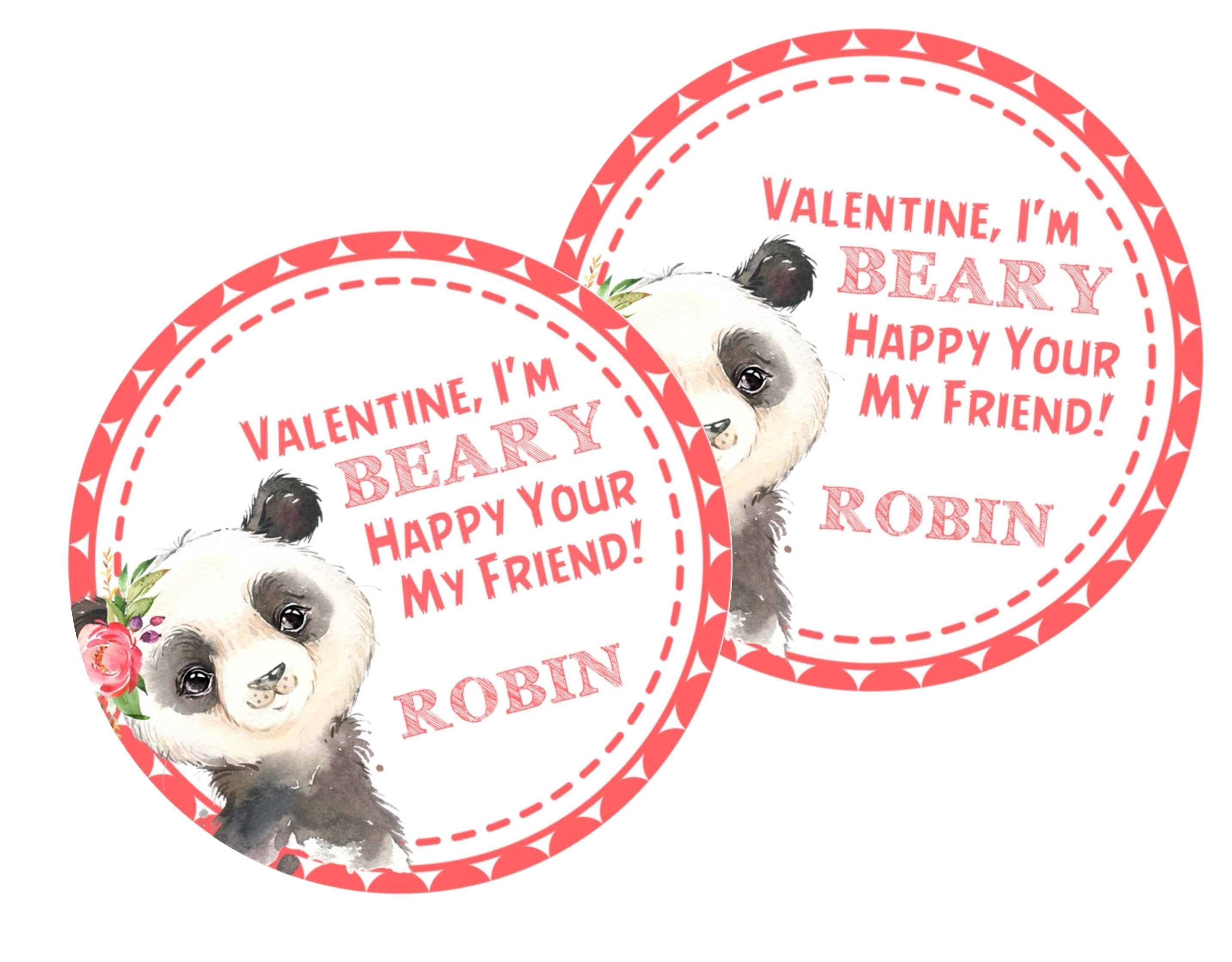 Panda Valentine's Day Stickers