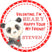 Panda Beary Happy Valentine personalized classroom sticker
