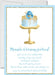 Pastel Blue And Gold Cake Birthday Party Invitations