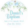Pastel blue baptism stickers