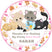 Pastel cat party favor stickers