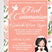Peach floral first holy communion invitation