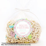 Personalized Wild One sticker with pastel border