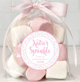 Personalized pink baby sprinkle sticker
