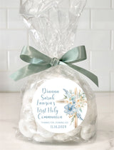 Personalized watercolor Communion favor label