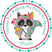 Personalized woodland racoon boho party favor sticker