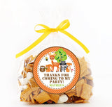 Personalized woodland treat bag sticker