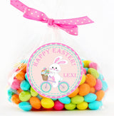 Pink And Blue Easter Bunny Stickers