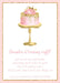 Pink And Gold Cake Birthday Party Invitations