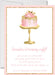 Pink And Gold Cake Birthday Party Invitations