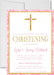 Pink And Gold Christening Invitations