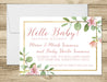 Pink And Green Floral Sip And See Invitations