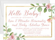 Pink And Green Floral Sip And See Invitations