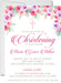 Pink And Purple Christening Invitations