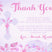Pink And Purple First Communion Thank You Cards