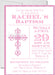 Pink And White Baptism Invitations