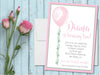 Pink Balloon Birthday Party Invitations