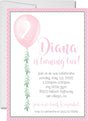 balloon birthday party invitations watercolor balloon number design