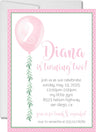 balloon birthday party invitations watercolor balloon number design