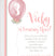 Pink Balloon Birthday Party Invitations