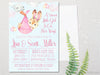 Pink Bunny Rabbit Baby Shower Invitations