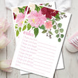 Pink & Burgundy Floral Baby Shower Wish Cards