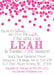 Pink Confetti 1st Birthday Party Invitations