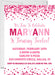 Pink Confetti Birthday Party Invitations