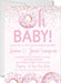 Pink Doughnut Baby Shower Invitations