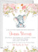 Pink Elephant Baby Shower Invitations