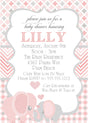 Pink Elephant Baby Shower Invitations