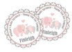 Pink Elephant Baby Shower Stickers