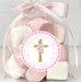 Pink Floral Baptism Stickers