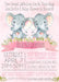 Pink Girls Twins Safari Elephant Baby Shower Invitations