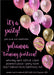 Pink, Gold And Black Balloon Birthday Party Invitations