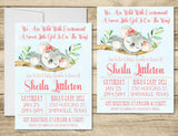 Pink Koala Baby Shower Invitations