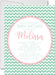 Pink & Mint Chevron Baby Shower Invitations