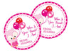 Pink Owl Valentine's Day Stickers