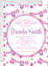 Pink & Purple Clothesline Baby Shower Invitations