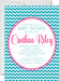 Pink & Turquoise Chevron Baby Shower Invitations