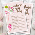 Pink Umbrella Baby Wish Cards