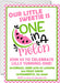 Pink Watermelon 1st Birthday Party Invitations