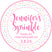 Pink baby sprinkle stickers with colorful sprinkle pattern