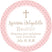 Pink beige baptism bautizo sticker labels