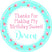 Pink blue ice cream stickers