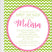 Pink lime chevron baby shower invitations colorful zig zag pattern design