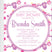 Pink purple clothesline baby shower invitations hanging baby clothes design