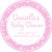 Pink snowflake baby shower stickers