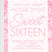 Pink sweet 16 birthday party invitations